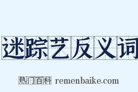迷踪艺反义词是什么意思的图片